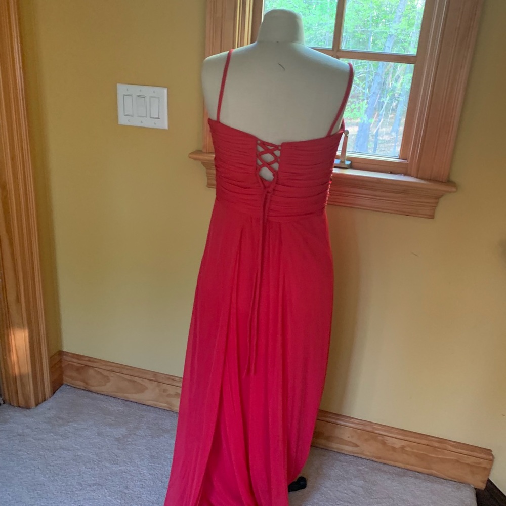 Red beaded prom dress - Picture 2 of 3